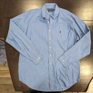 Ralph Lauren Yarmouth Pinpoint Oxford Dress Shirt Size 17 (36/37)
